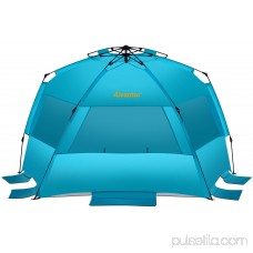 Super BlueCoast Beach Tents Beach Umbrella Automatic Quick Instant Pop-Up PATENT PENDING Hub Anti-UV50+ Sun Shade Portable Outdoor Sun Shelter Cabana 3-4 Person Camping, Fishing, Hiking for Alvantor 567316022
